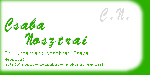 csaba nosztrai business card